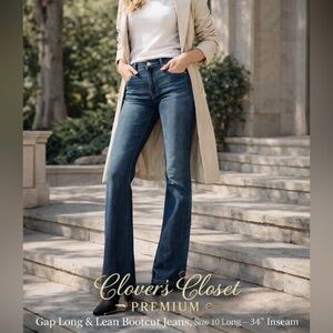 Gap Long & Lean Bootcut Jeans 10 Long 34” Inseam Mid